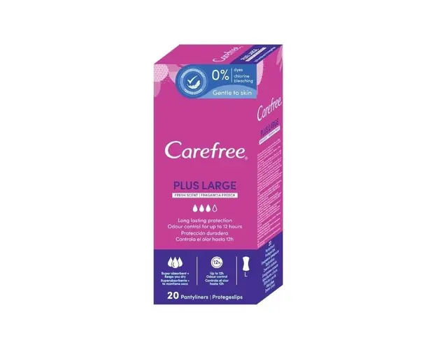 Carefree absorbante zilnice large fresh, 20 bucati