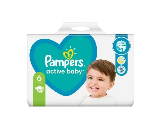 Pampers Scutece Active Baby Marimea 6, Extra Large, 96 bucati