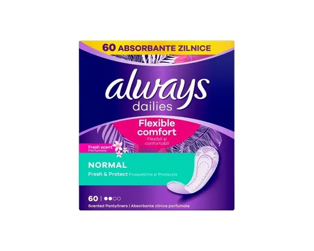 Always absorbante zilnice Liners Fresh & Protect Deo, 60 bucati