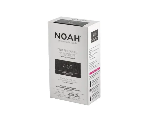 Noah Vopsea de par naturala fara amoniac, Saten cafeniu (4.06), 140ml