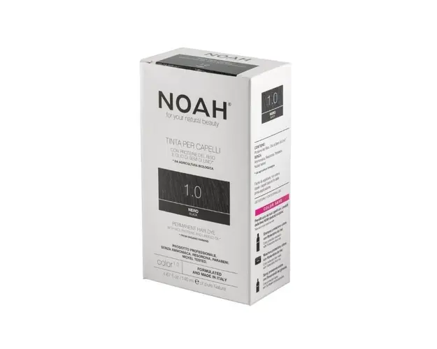 Noah Vopsea de par naturala fara amoniac, Negru (1.0), 140ml
