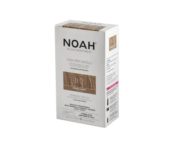 Noah Vopsea de par naturala fara amoniac, Blond deschis (8.0), 140ml