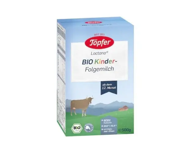 Lapte praf Kinder organic follow-on milk, +12 luni, 500 g, Topfer