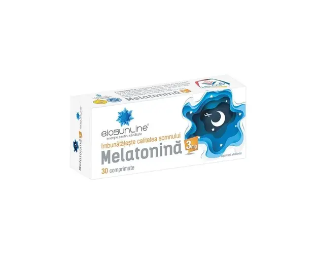 BioSunLine Melatonina 3 mg, 30 comprimate 