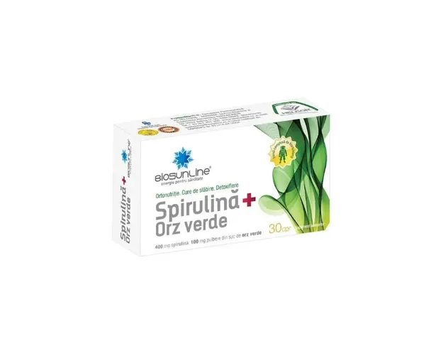 BioSunLine Spirulina Orz verde, 30 comprimate