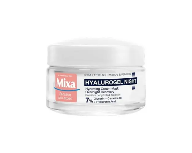 MIXA HYALUROGEL NIGHT Crema hidratanta de noapte, pielea sensibila, 50ml