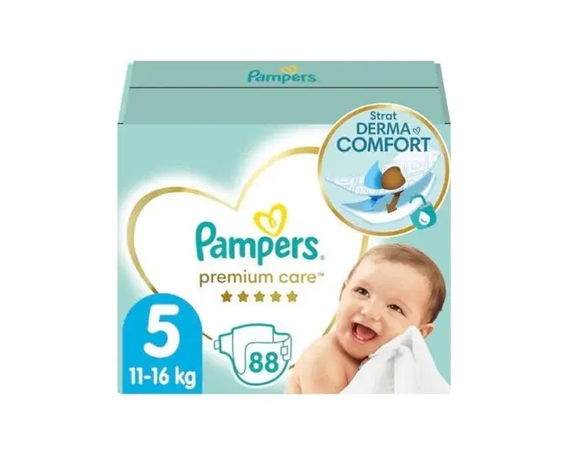 Pampers Scutece Premium Care Junior Marimea 5, 11-16kg, 88 bucati