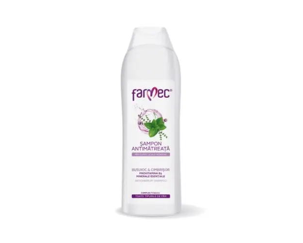 Farmec Sampon Antimatreata cu extract de Busuioc si Cimbrisor, 400ml