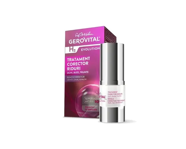 Gerovital H3 Evolution tratament corector riduri ochi, buze, frunte, 15ml