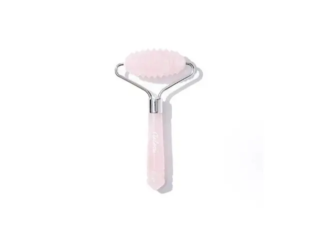 Meloni Mini Roller Texturat Din Quartz Roz, pentru masaj facial