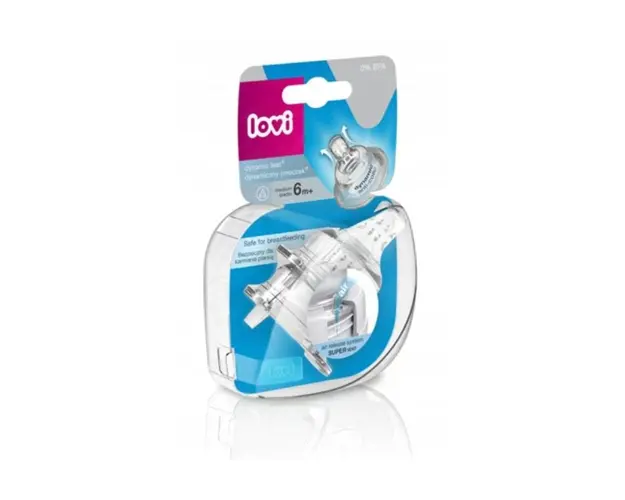LOVI Dynamic, Tetina silicon, Cu flux mediu, +6 luni, 2 bucati