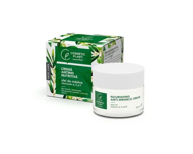 Cosmetic Plant Crema antirid nutritiva ulei de masline & vitaminele A, E si F, 50ml