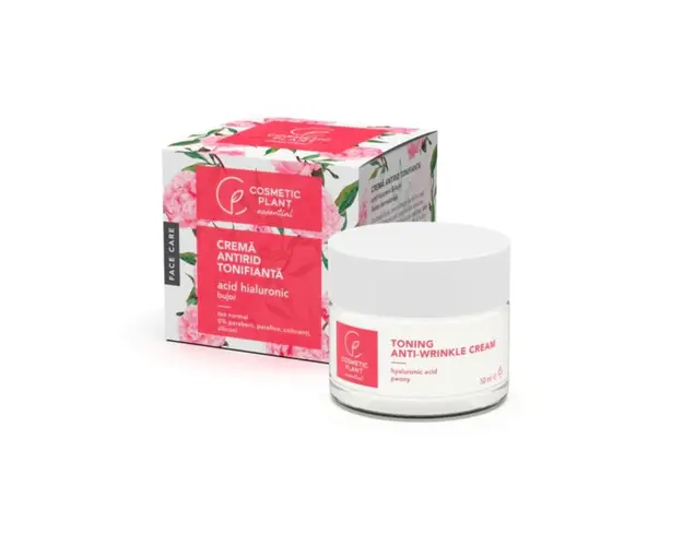 Cosmetic Plant Crema antirid tonifianta cu acid hialuronic si bujor, 50ml