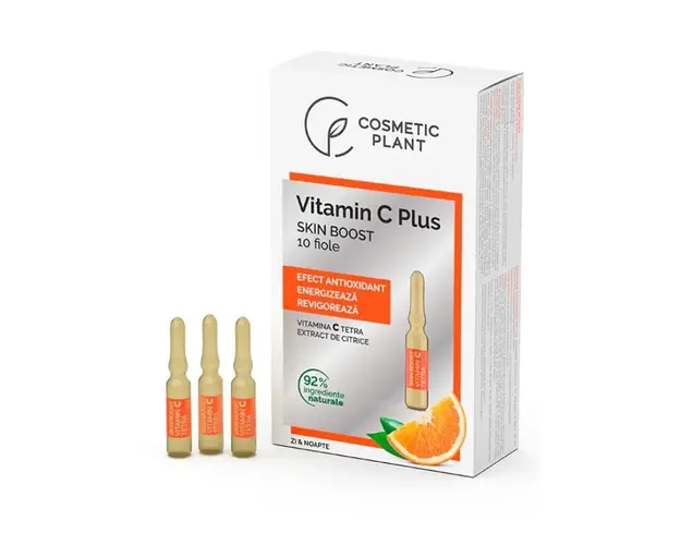 Cosmetic Plant Fiole Skin Boost cu Vitamina C Tetra, 10 fiole x 2ml