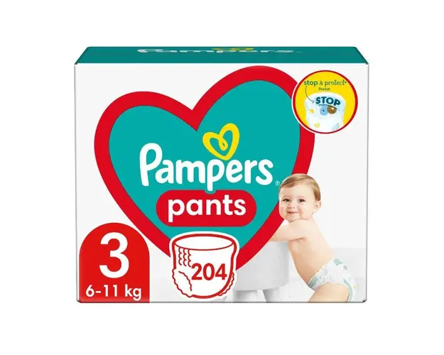 Pampers Scutece-chilotel Pants XXL Box Marimea 3, 6-11 kg, 204 bucati
