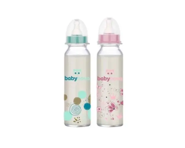 BabyNova Biberon sticla decorat, 240ml
