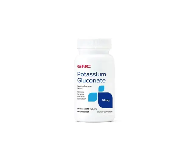GNC Potassium Gluconate 99 mg, Gluconat de Potasiu, 100 tablete