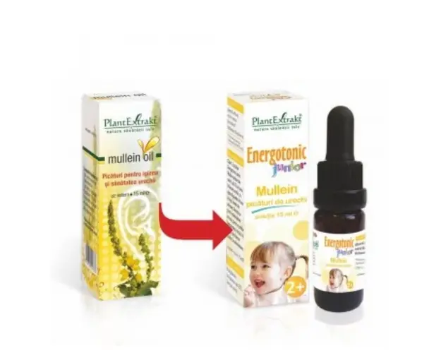 PlantExtrakt Energotonic junior Mullein picaturi de urechi, 15ml