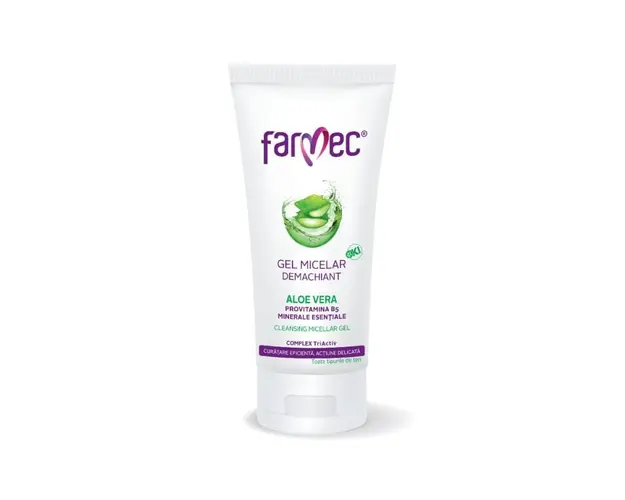 Farmec Gel micelar demachiant Aloe Vera, 100ml