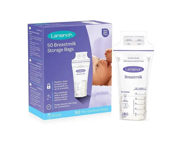 Lansinoh Pungi de stocare lapte matern, 50 pungi