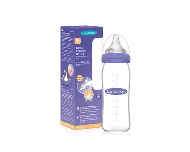 Biberon de sticla, 240 ml, Lansinoh 