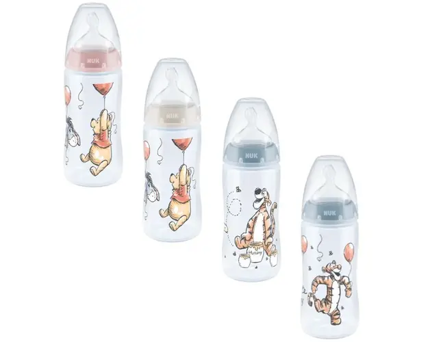 Nuk First Choice Disney Biberon Controlul Temperaturii, tetina din silicon ( 0-6luni), 300ml