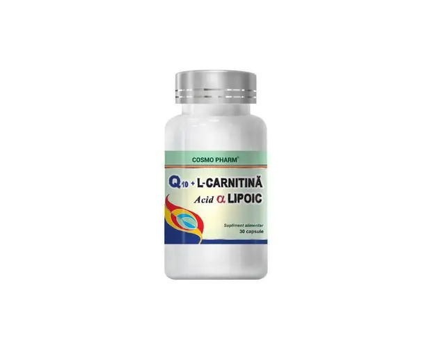 Cosmopharm Q10+L-Carnitina si Acid Lipoic, 30 capsule
