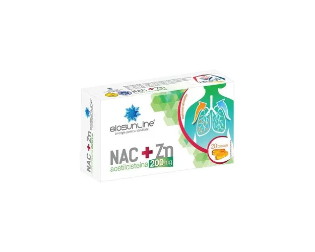BioSunLine NAC + Zinc 200mg, 20 capsule