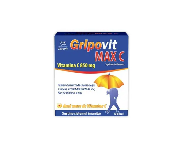 Gripovit Max C, 10 plicuri
