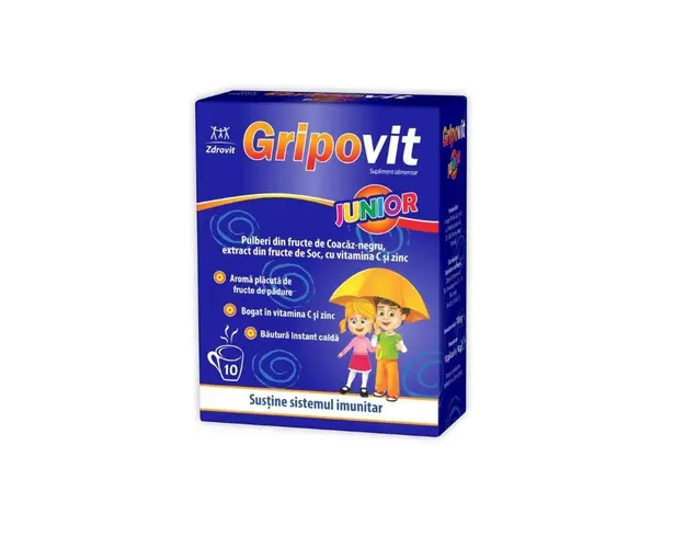 Gripovit junior, 10 plicuri