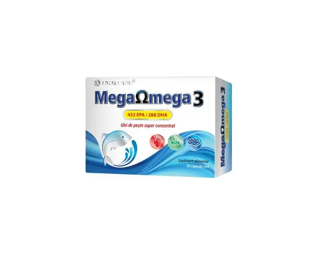 Cosmopharm Mega Omega 3 Ulei De Peste Super Concentrat, 30 capsule 
