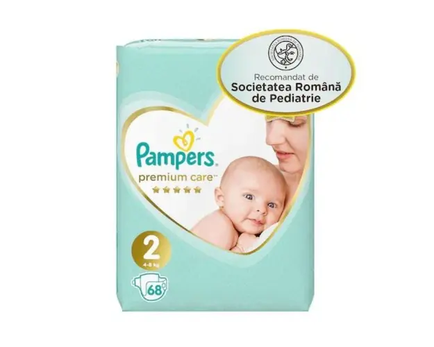 Pampers Scutece Premium Care marimea 2, 4-8 kg, 68 bucati