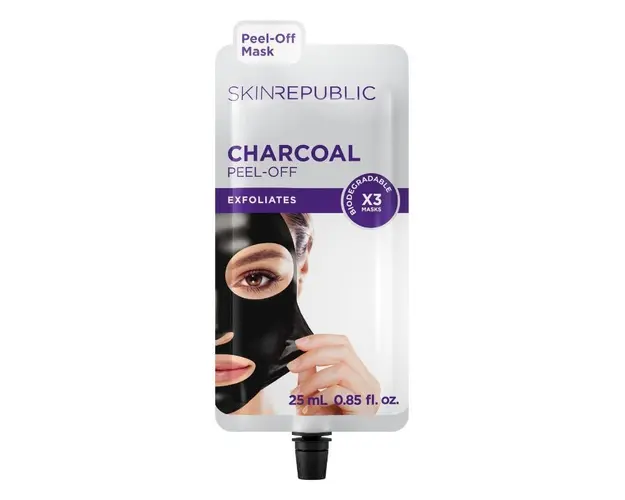 Skin Republic Masca coreeana de fata Peel-Off cu Carbune, 25ml