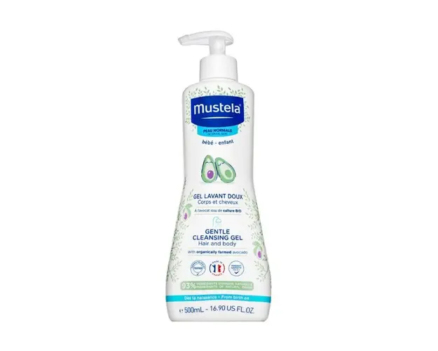 Mustela Gel de Curatare Delicat pentru Par si Corp, 500 ml