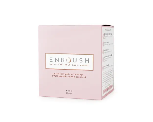 Enroush Absorbante Bumbac Organic Super, 10 bucati