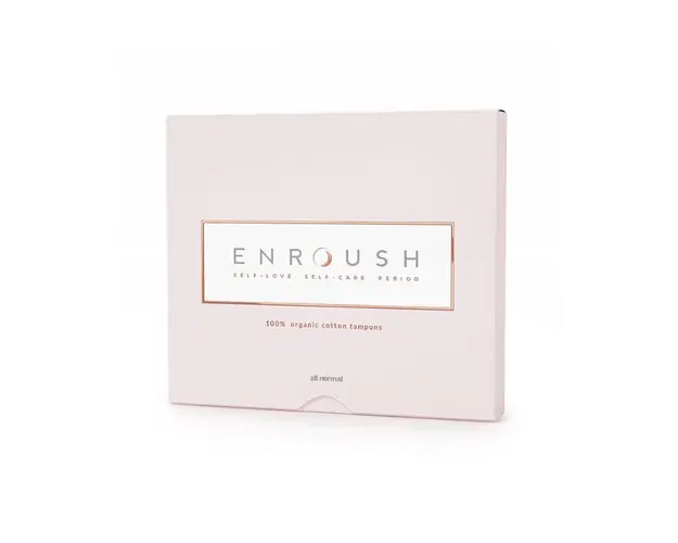 Enroush Tampoane Bumbac Organic Normale, 16 bucati