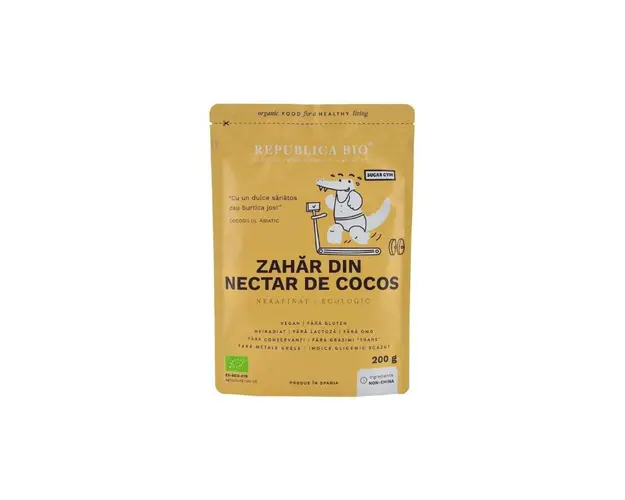 Republica BIO Zahar din nectar de cocos, nerafinat, ecologic, pur, 200g