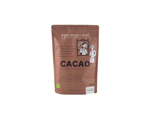 Republica BIO Cacao, pulbere ecologica pura, 200 g