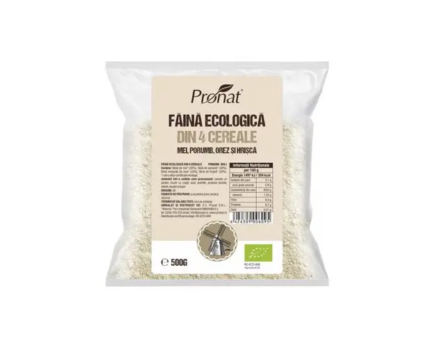 Pronat Faina din 4 cereale natural fara gluten, 500g