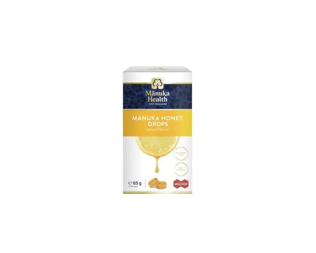 Manuka Health Bomboane cu miere de Manuka MGO 400+(lamaie si vit C), 65g
