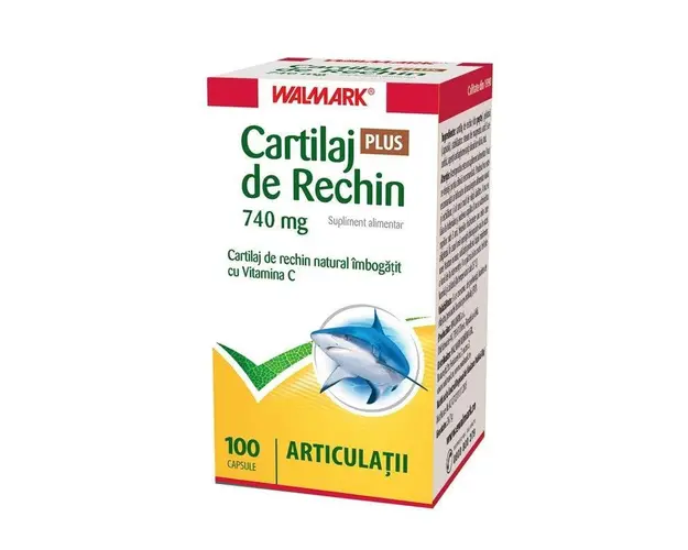 Walmark Cartilaj de Rechin Plus 740 mg cu vitamina C, 100 capsule