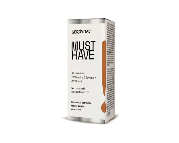 Gerovital Must Have Ser Contur Ochi 3% Cafeina, 30ml