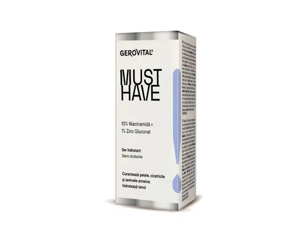 Ser hidratant 10% Niacinamida, 30ml, Gerovital Must Have 