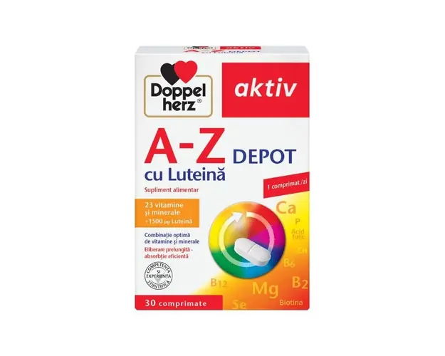 Doppelherz aktiv A - Z DEPOT cu Luteina, 30 comprimate