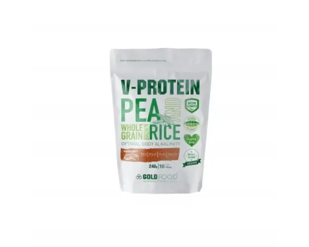 Gold Nutrition Pudra Proteica Vegetala V-protein Alune de padure, 240g