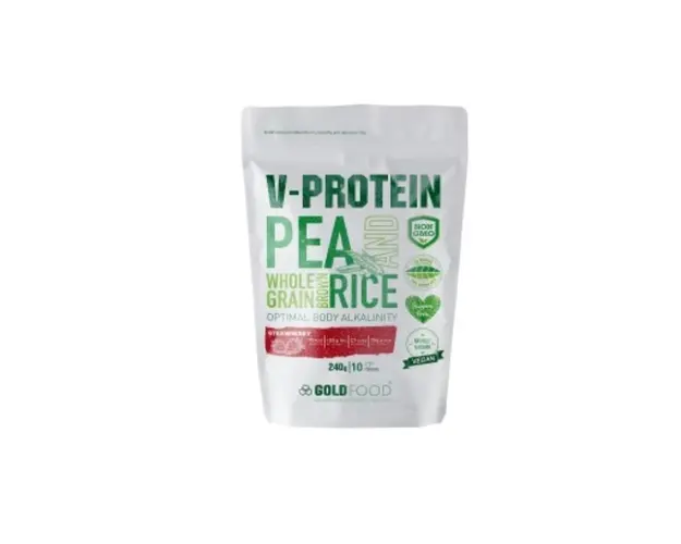 Gold Nutrition Pudra Proteica Vegetala V-protein Capsuni, 240g