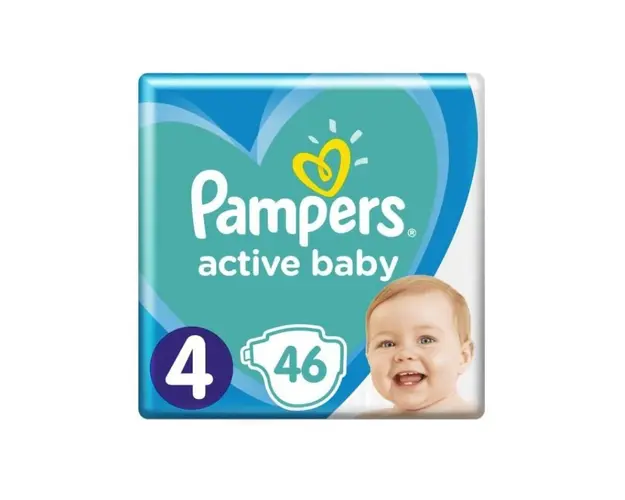 Pampers Scutece Active Baby Marimea 4, 9-14kg, 46 bucati