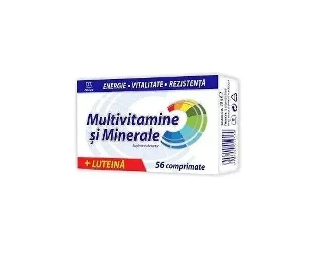 Multivitamine si minerale + luteina, 56 comprimate