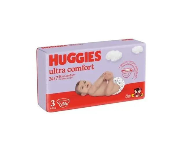 Huggies Scutece Ultra Comfort Jumbo, Nr.3, 4-9kg, 56 bucati