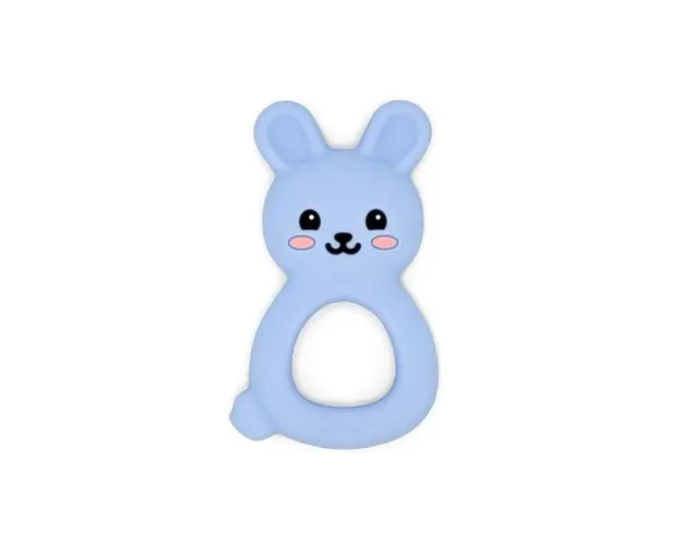 Jucarie silicon Bunny Doo Pastel Blue, 1 bucata